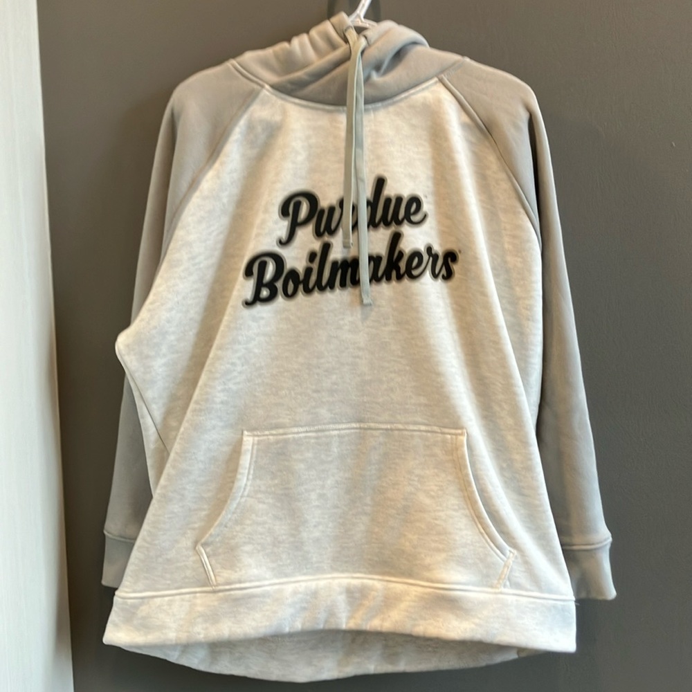 COPY - Authentic Purdue Boilermakers White, Gray, & Black Women’s Hoodie Size 2X